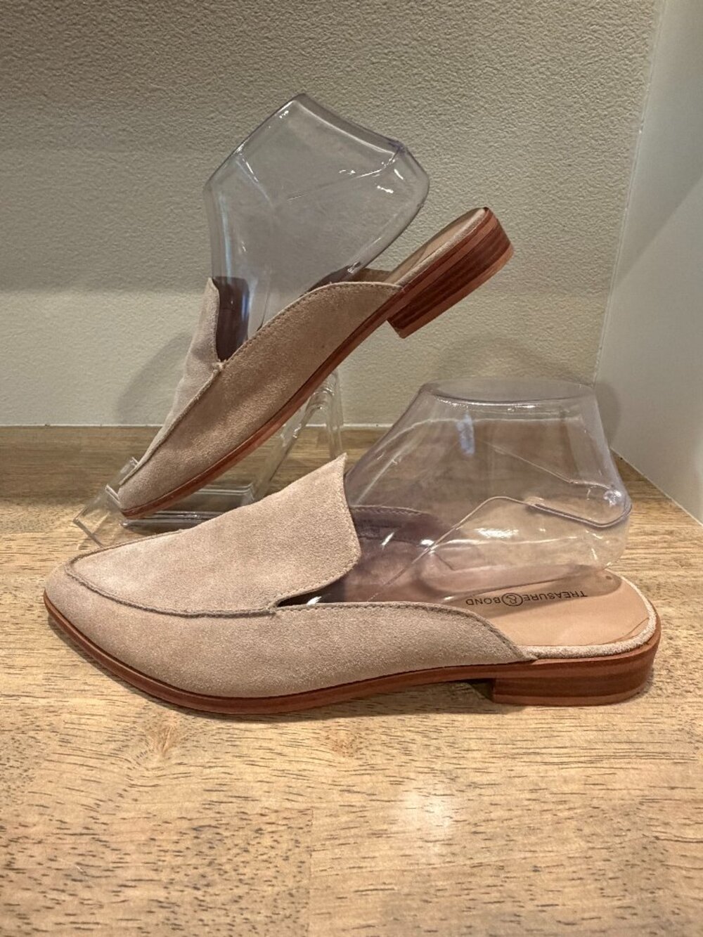 Treasure & Bond Kallie-Lea Tan Suede Pointed Toe Mule Loafer Flats Size 9
